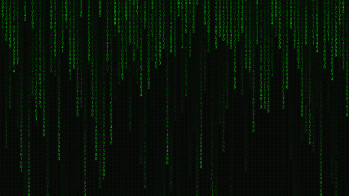 黑客代码雨数字流科技数码黑客帝国特效