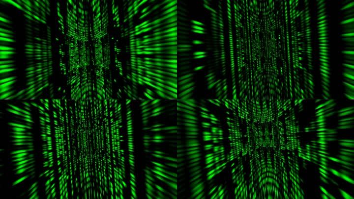 绿色数字粒子炫酷背景led视频素材