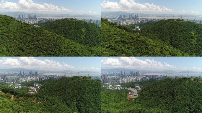 4K航拍风景山森林深圳塘朗山