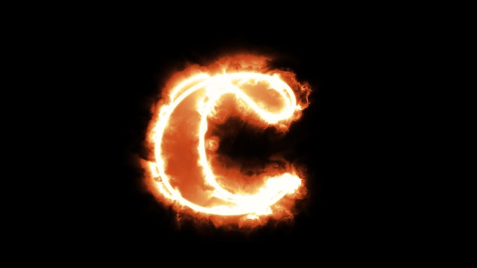 燃烧字母c带通道