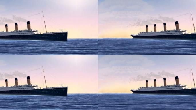 泰坦尼克号轮船大气航海