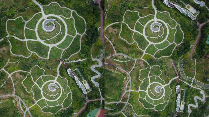 西安新植物园高清航拍