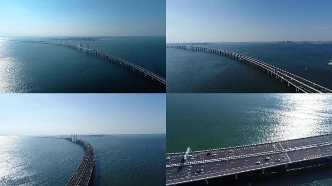 青岛跨海大桥航拍4K