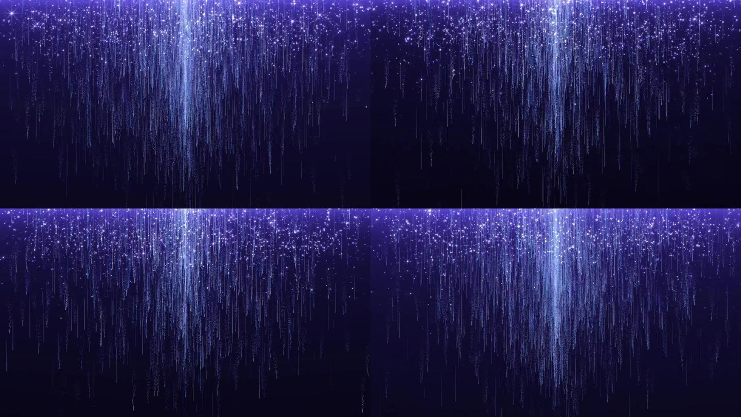 唯美粒子线条流星雨循环