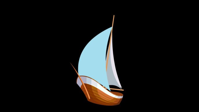 卡通小帆船动画