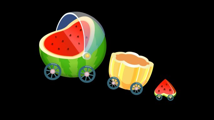 卡通水果列车
