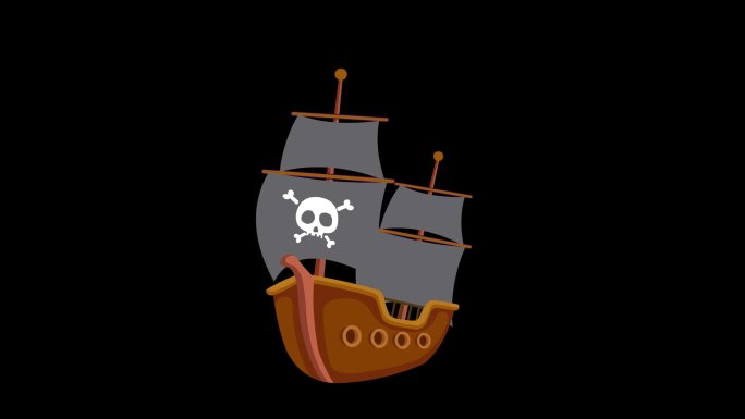 卡通海盗船动画