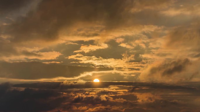 天空朝霞日出4K延时摄影