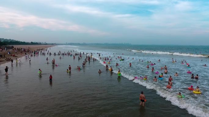 海水浴场航拍