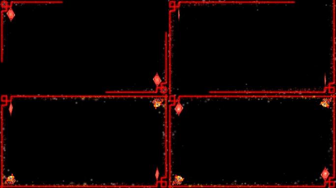 喜庆红色中国风边框