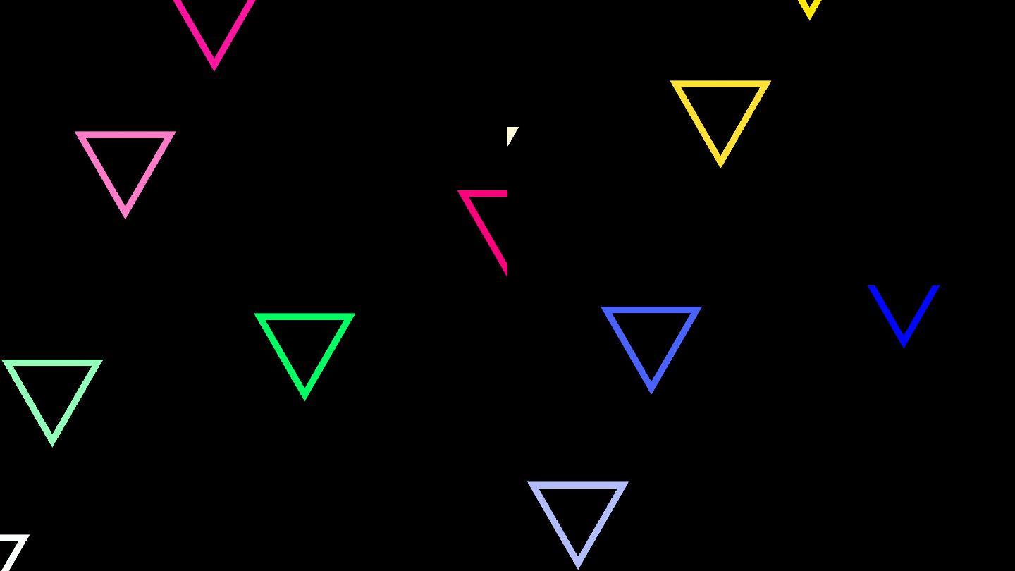 动态彩色三角形循环带通道