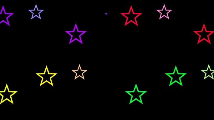 动态闪烁彩色五角星循环带通道