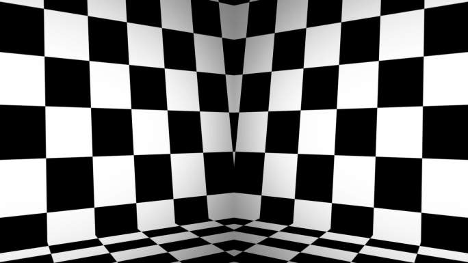 动态黑白方格空间背景循环