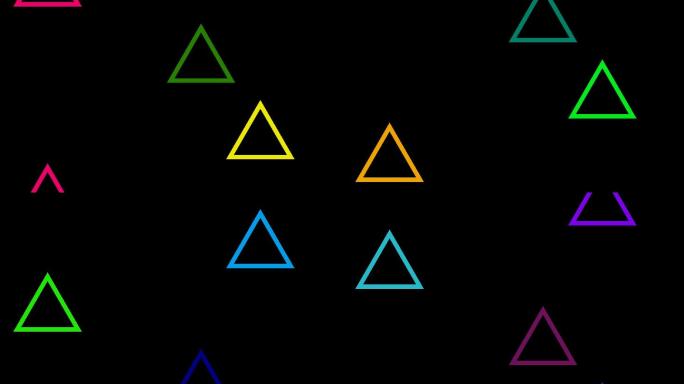 上升彩色三角形循环带通道