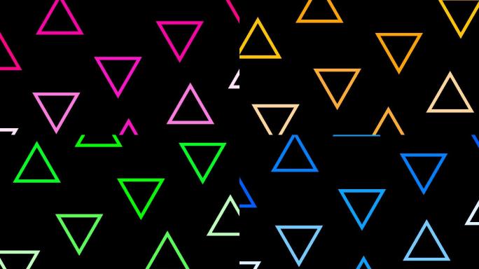 合成彩色三角形图形动态循环带通道