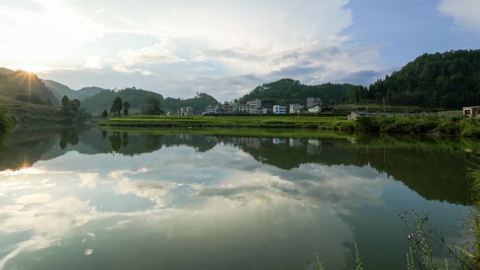 4K延时天星地城村烂泥沟水库12秒