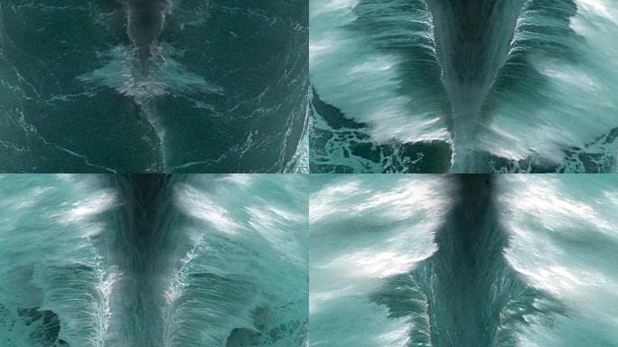 海浪巨浪海水风浪对称