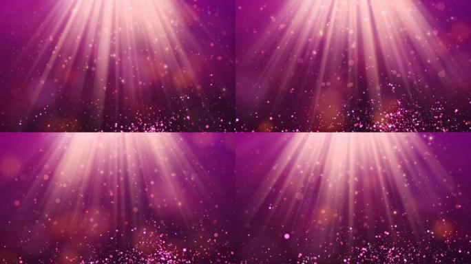 浪漫紫色粒子光效背景循环
