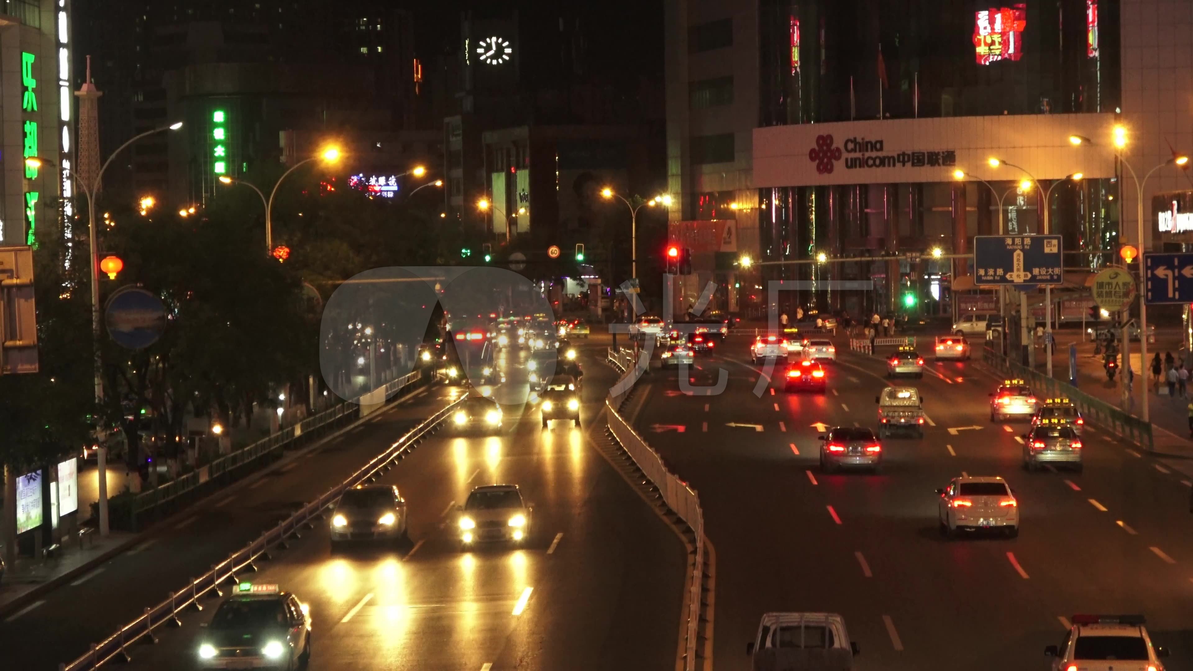 夜晚城市街景_3840x2160_高清視頻素材下載(編號:2904644)_實拍視頻