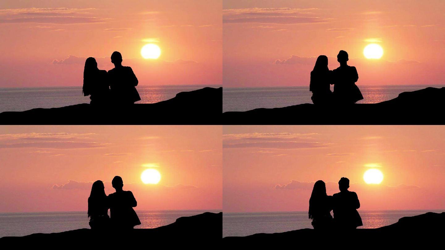 夕阳下的情侣图片素材_免费下载_jpg图片格式_VRF高清图片500735538_摄图网