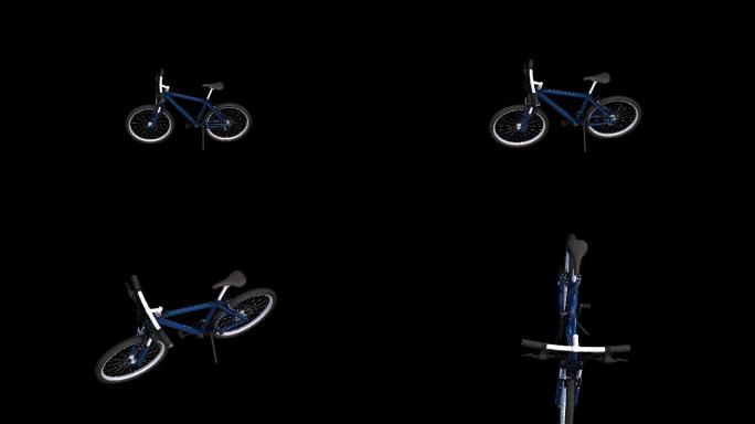 3D（带通道）自行车动画后期合成素材