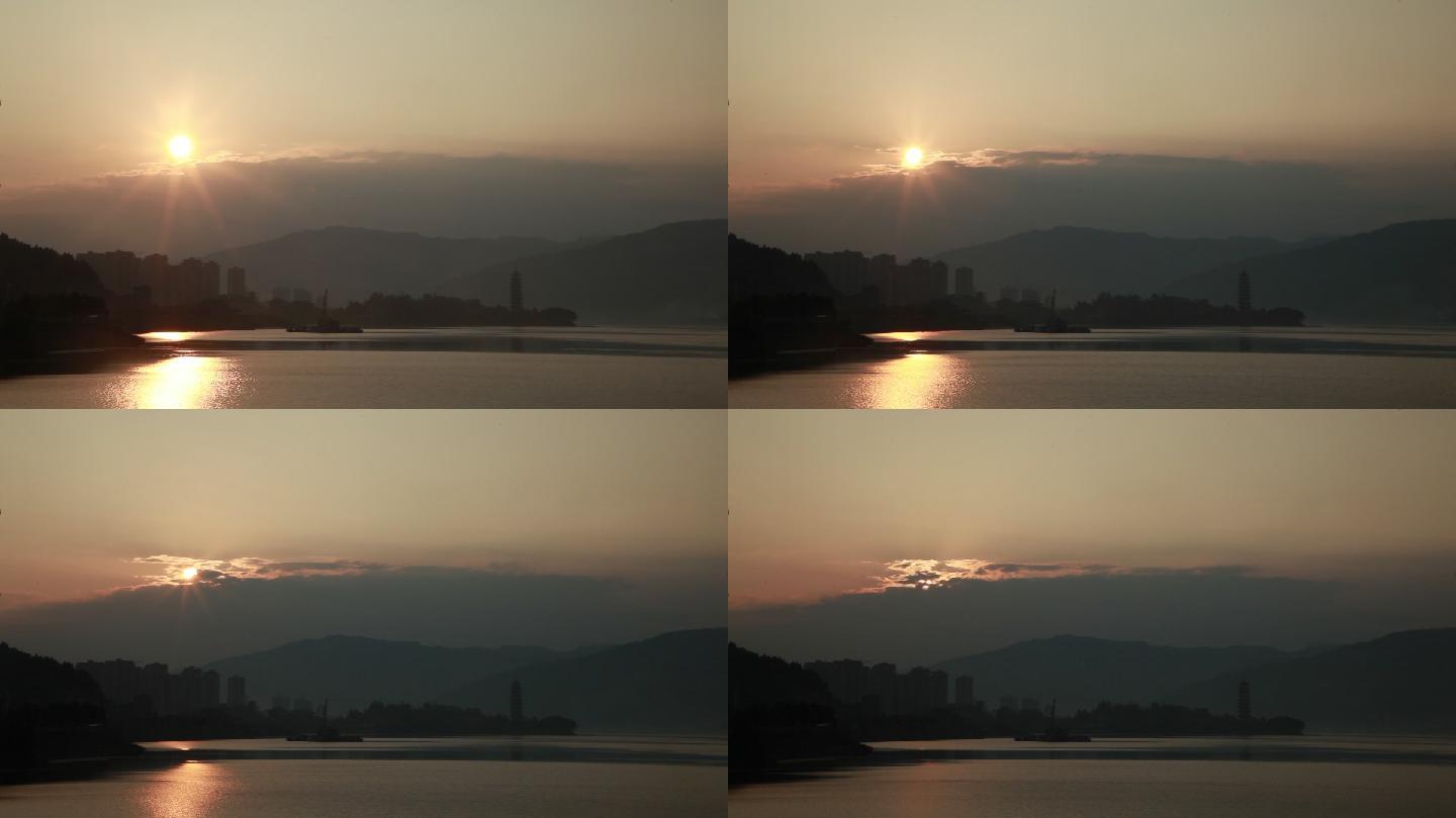 汉丰湖日落