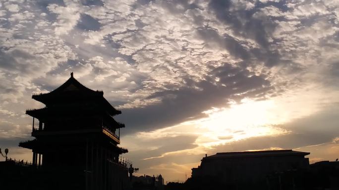 延时摄影：初秋北京天坛前门北海白塔日落
