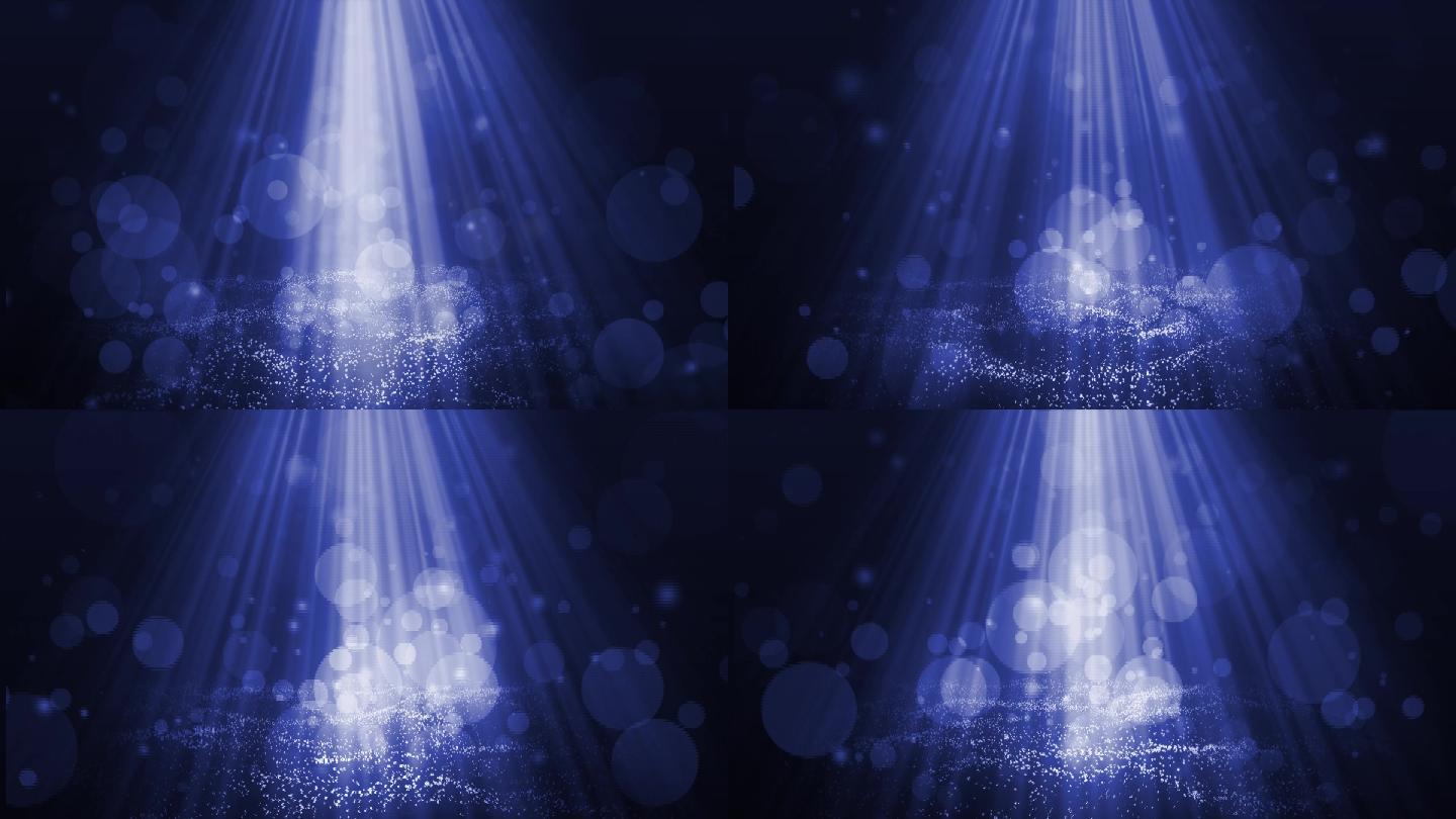 蓝色梦幻粒子光海LED背景