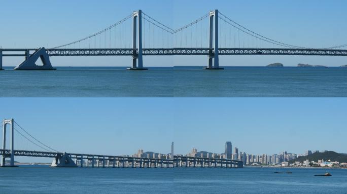4K星海湾跨海大桥海岸城市