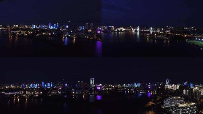 海口湾夜景滨海大道灯光秀