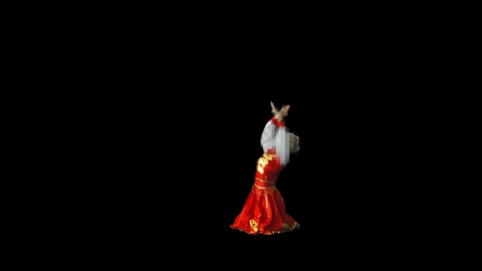 蒙古舞透明通道视频素材