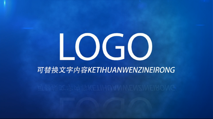 粒子颗粒逐渐汇聚LOGO片头