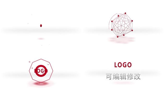 科技感区块链联网LOGO演绎AE模板