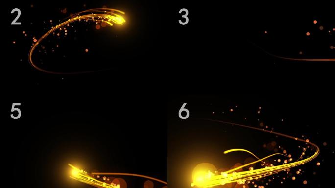 原创7款粒子流光转场带透明通道