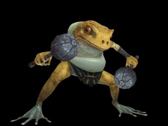 生物-妖怪-葫芦娃蛤蟆精待机(带通道)视频素材