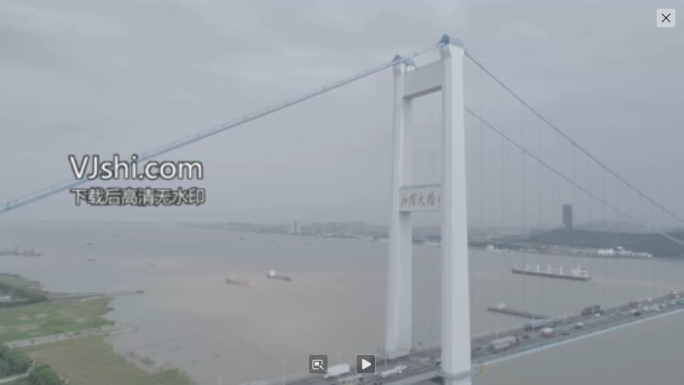 江阴长江江阴大桥航拍4kD-log灰度