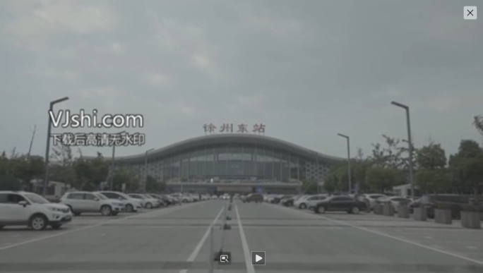 江苏徐州东站航拍和地面拍摄4k