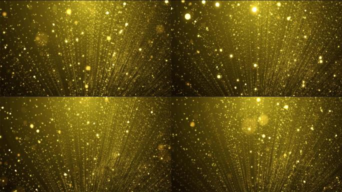 金色科技感粒子光线循环动态背景视频素材
