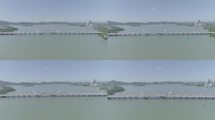 江苏无锡蠡湖大桥航拍4K