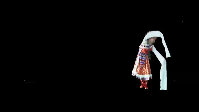 藏族舞蹈抠像通道视频素材