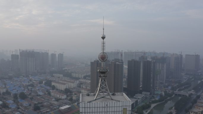 4K-log菏泽城市航拍