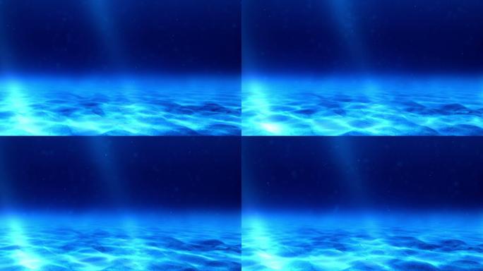 蓝色海底背景视频素材