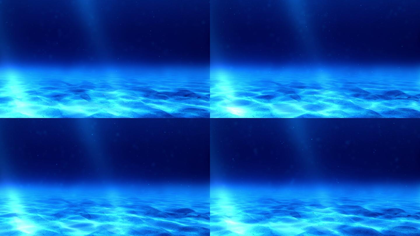蓝色海底背景视频素材