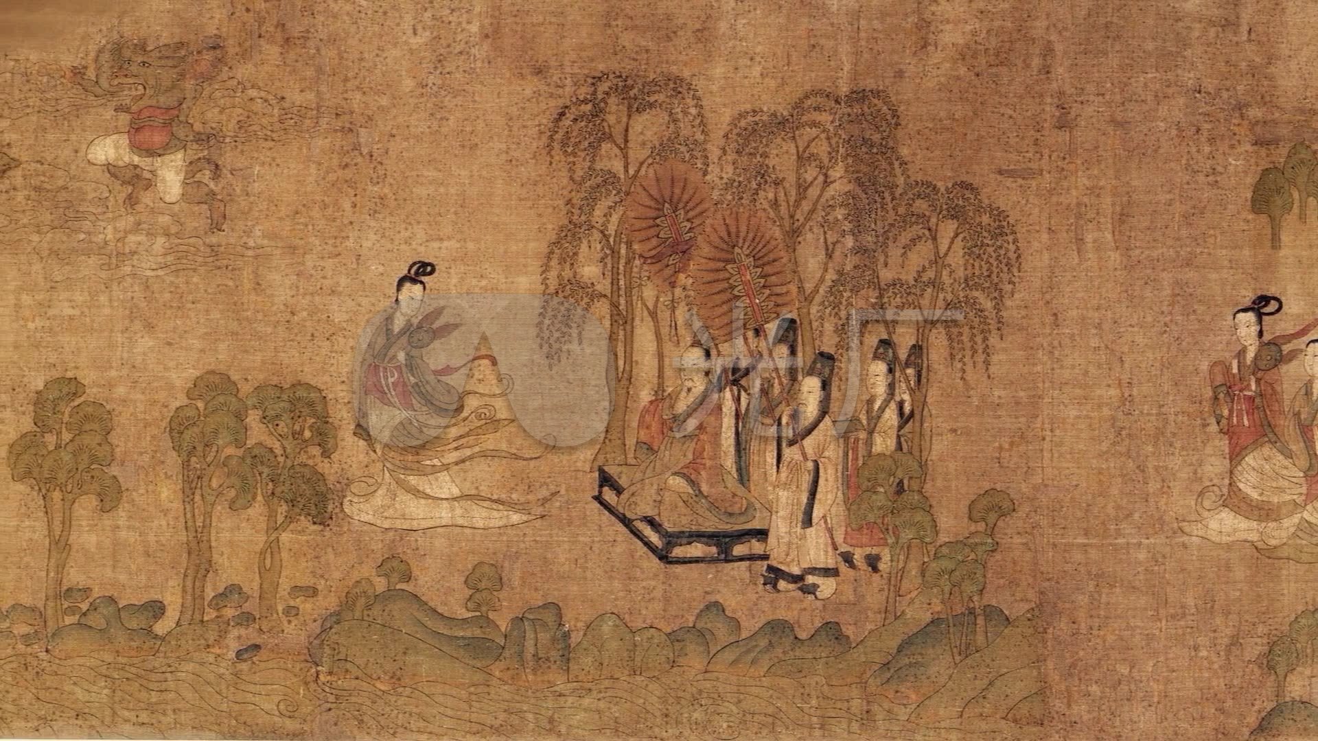 《洛神赋图》顾恺之_1920x1080_高清视频素材下载(编号:2934848)_实拍