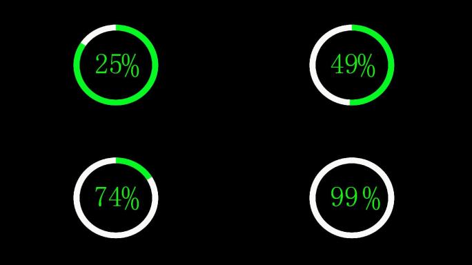 百分比进度圈科技特效视频素材