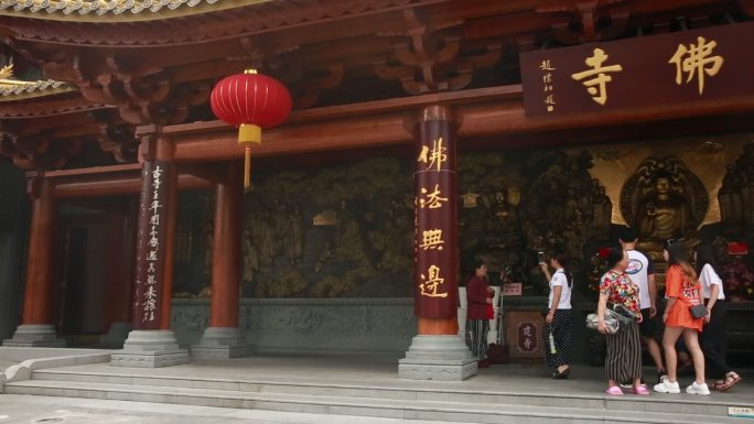 广州北京路大佛寺门口镜头