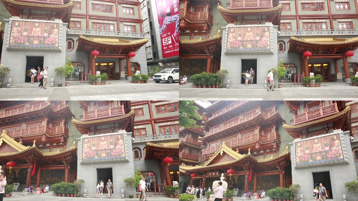 广州北京路大佛寺整体外观扫镜