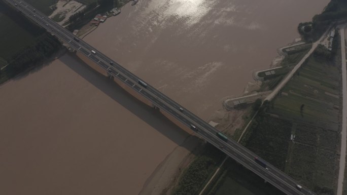 4K-log黄河公路跨河大桥