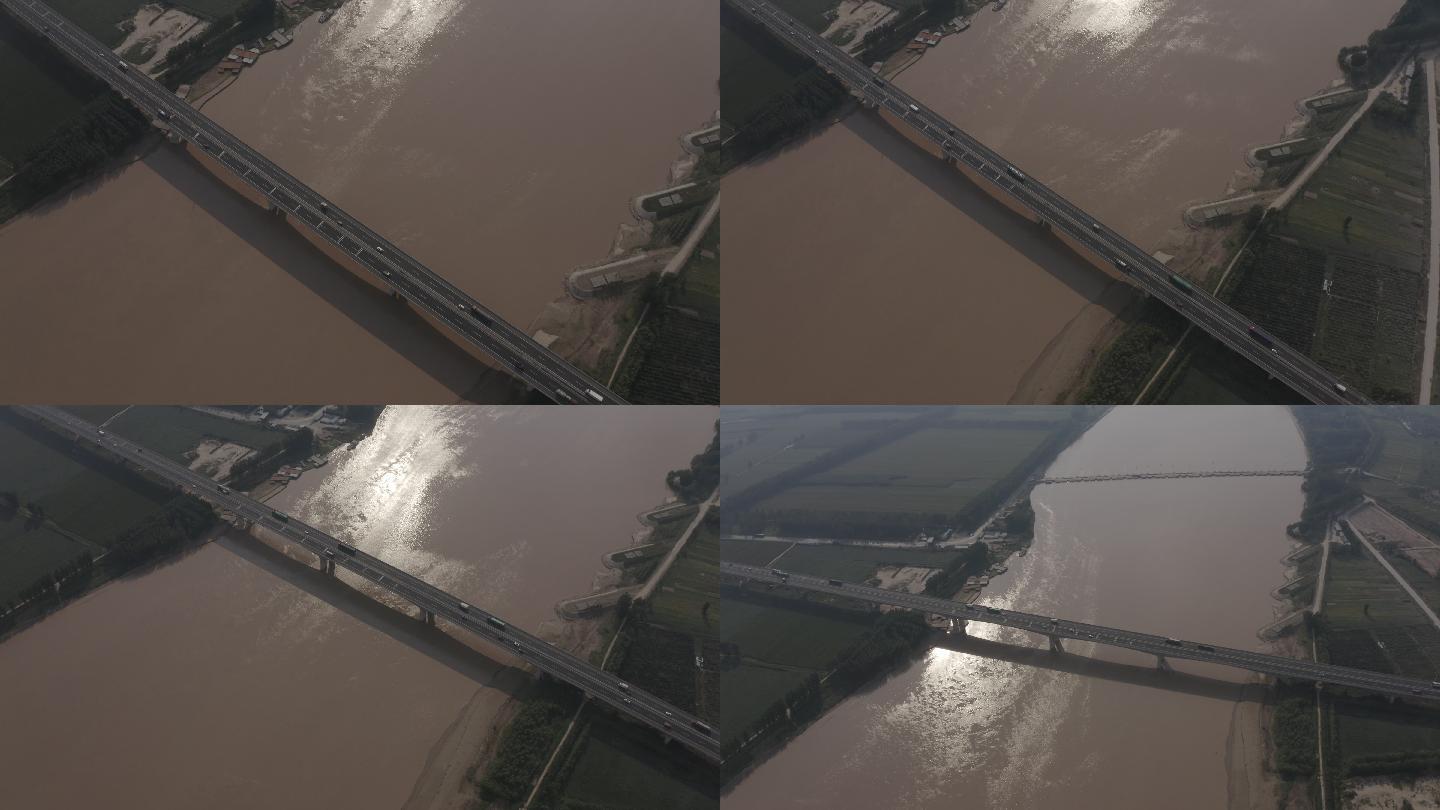 4K-log黄河公路跨河大桥