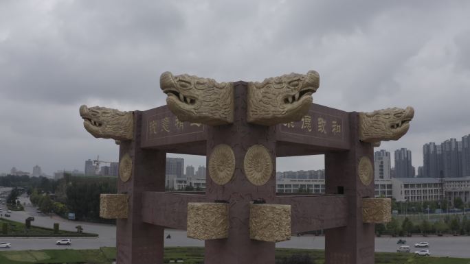 4K-log河南开封天马广场标志